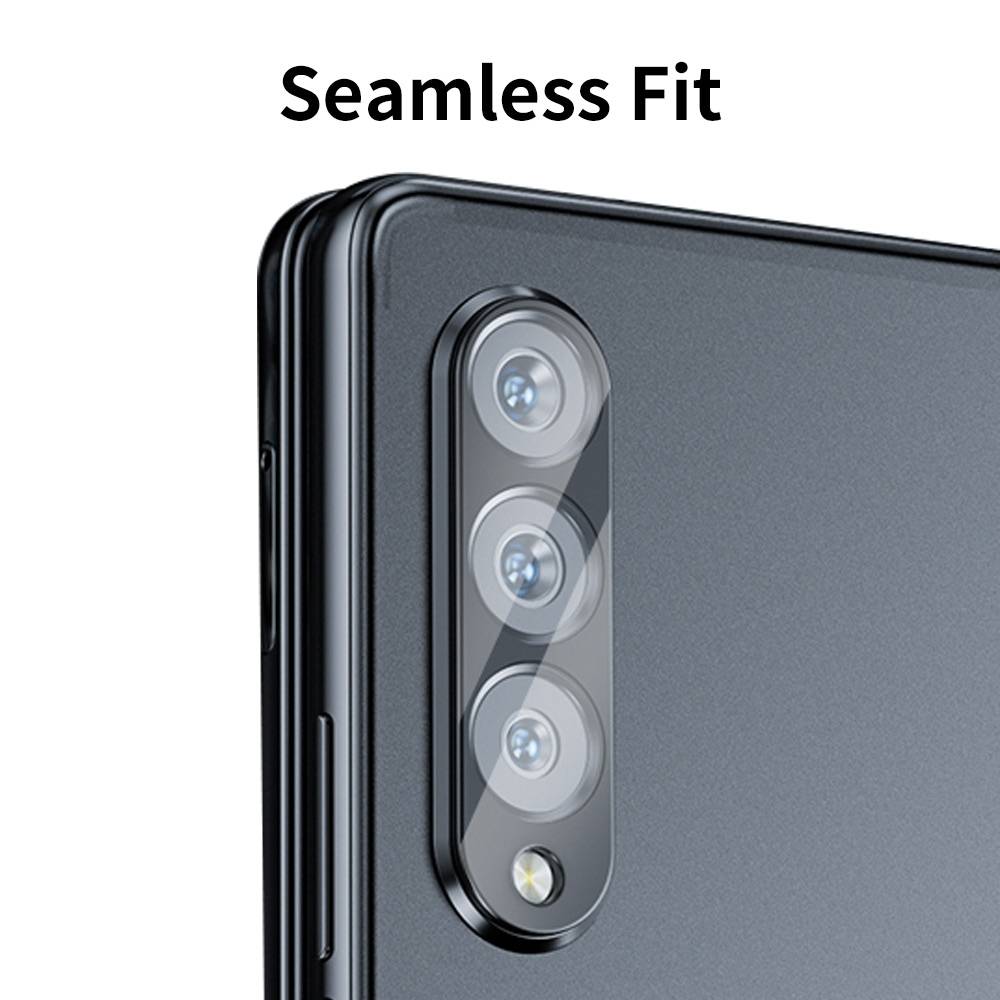 Für Samsung Galaxy Z Fold4 5G 2x 9H Back Kamera Schutz Hart Glas Cover Displayschutz Schwarz