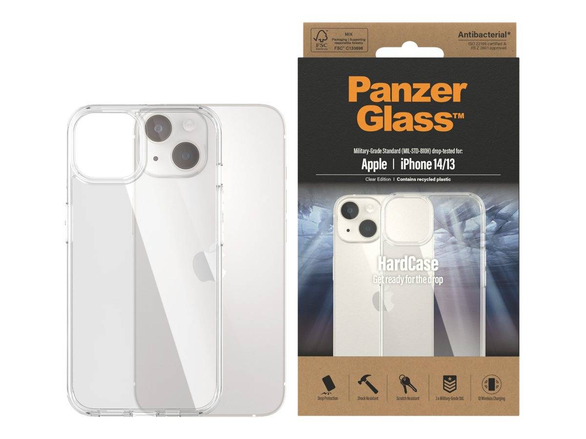PanzerGlass HardCase - Clear Edition - hintere Abdeckung für Mobiltelefon - antibakteriell - Polycarbonat, 100 % recycel