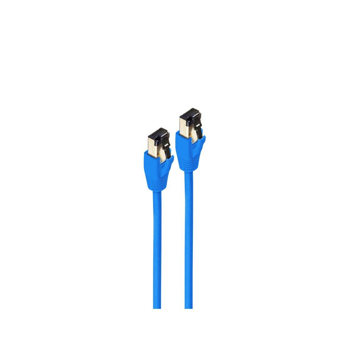 Patchkabel cat 8.1 F/FTP PIMF LSZH blau 0,5m