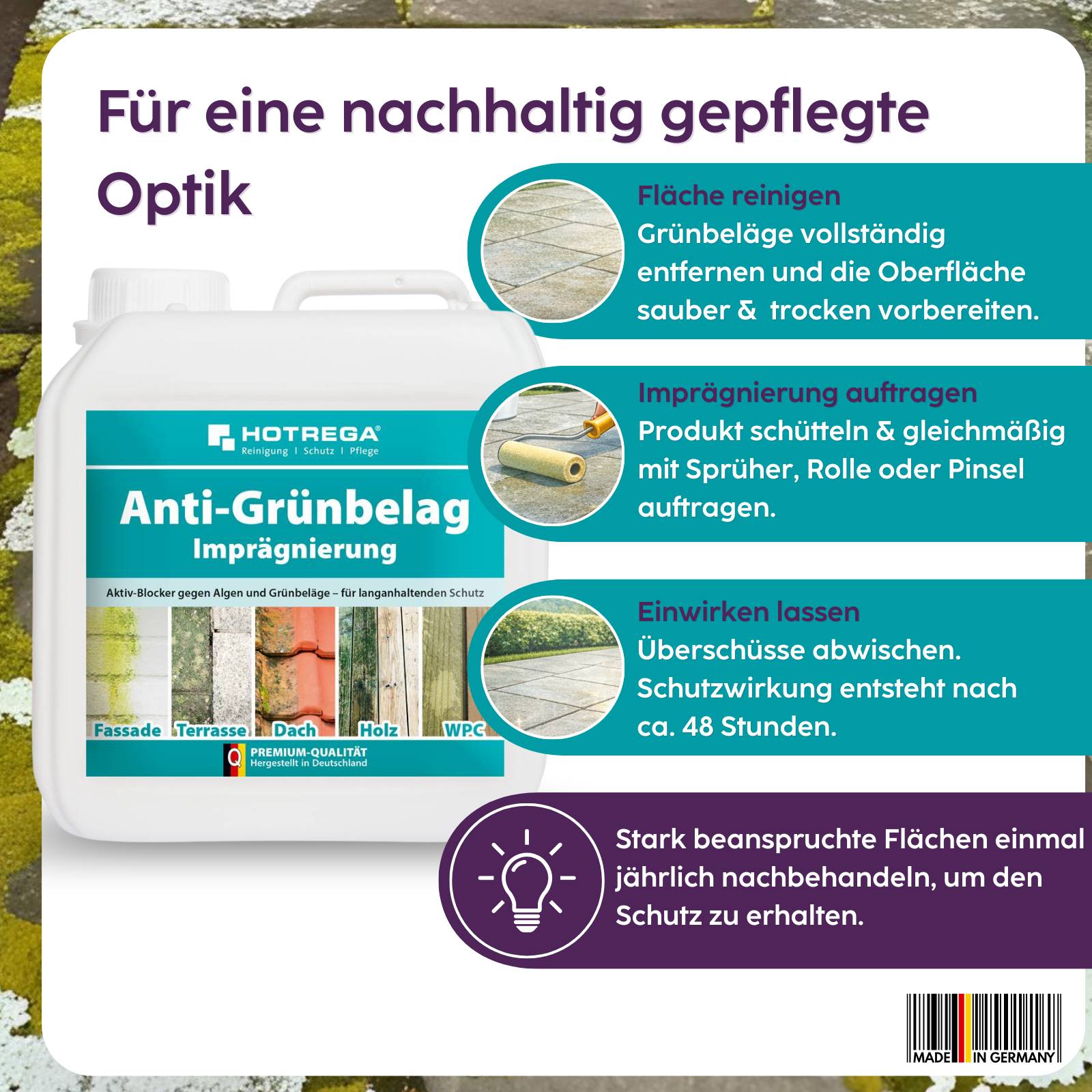 HOTREGA Anti Grünbelag Imprägnierung 2 L