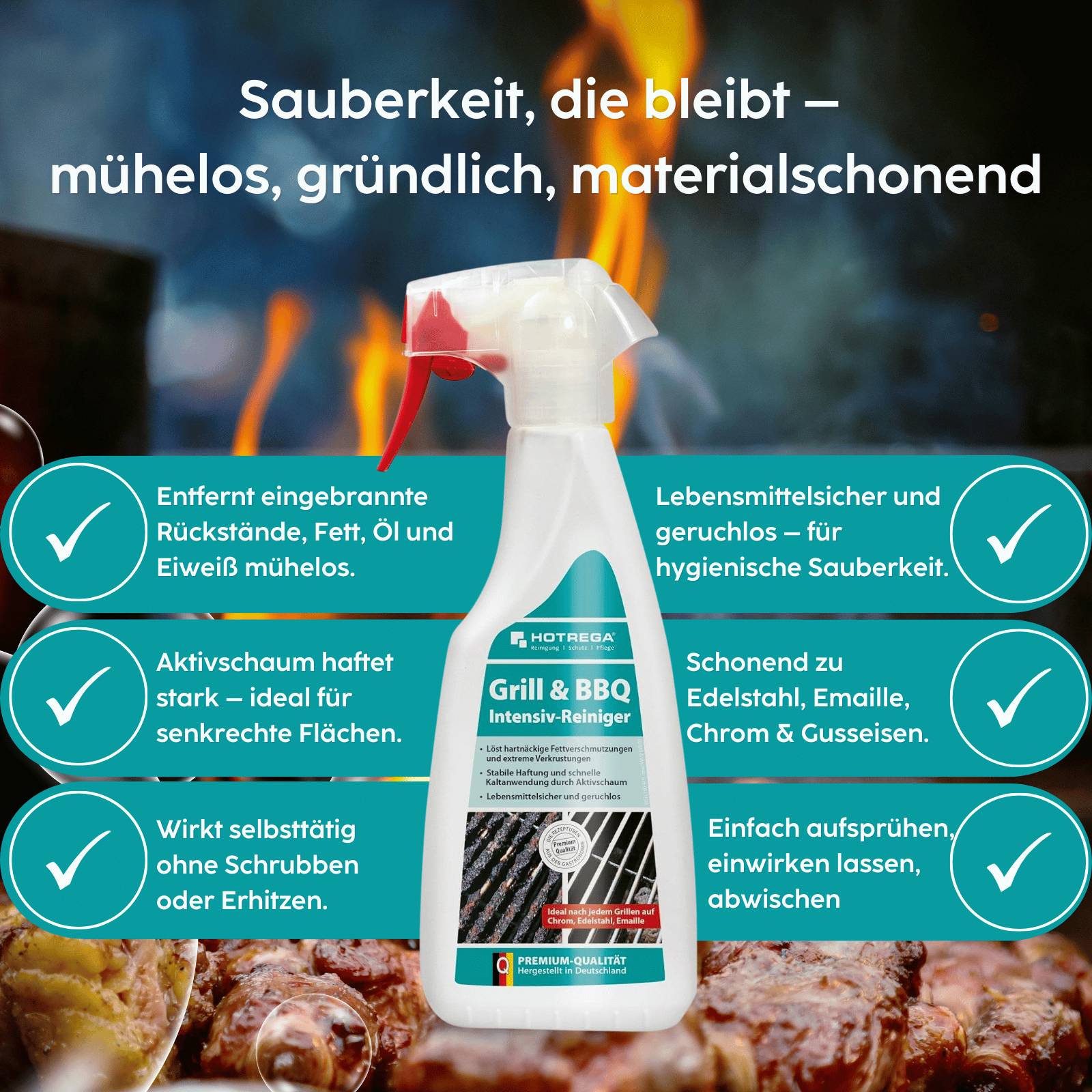 HOTREGA Grillreiniger & BBQ Intensiv Reiniger 500 ml