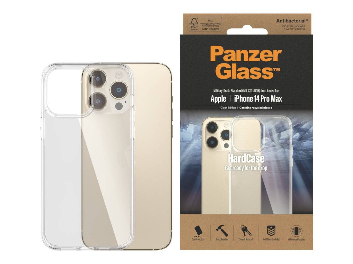 PanzerGlass HardCase - Clear Edition - hintere Abdeckung für Mobiltelefon - antibakteriell - Polycarbonat, 100 % recycel