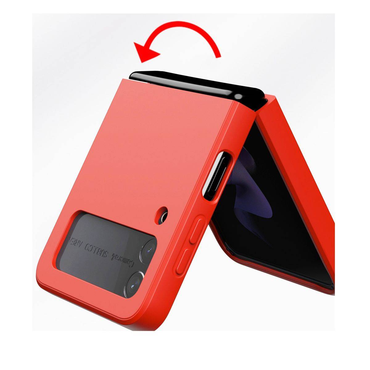 Für Samsung Galaxy Z Flip4 5G Design Silikon Ring Handy Tasche Hülle Etuis Schwarz