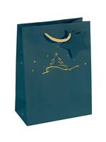Sigel GT035, Geschenkverpackungstasche, Blau, Abbildung, Papier, Weihnachten, Matt