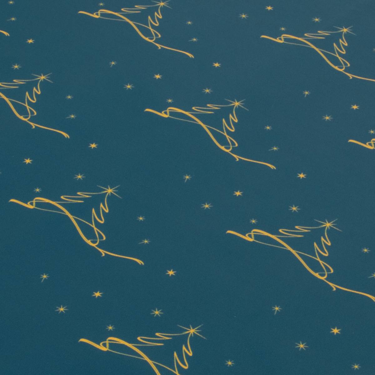 SIGEL Weihnachts-Geschenkpapier Christmas tree - petrol, gelb - 5 m x 500 mm