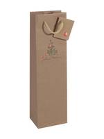 Sigel GT042, Geschenkverpackungstasche, Braun, Abbildung, Papier, Weihnachten, 157 g/m²