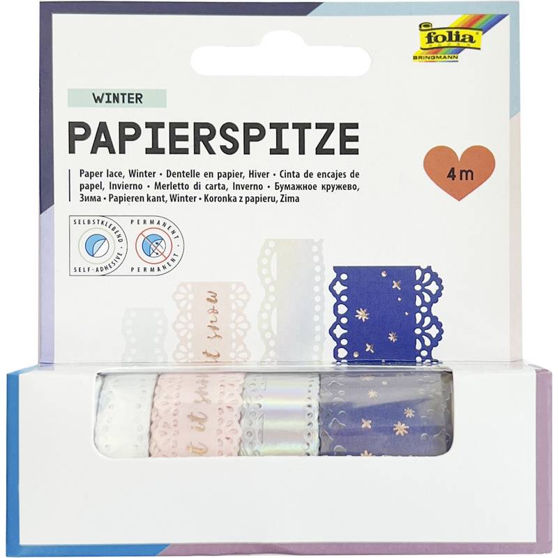 folia Papierspitze WINTER, selbstklebend