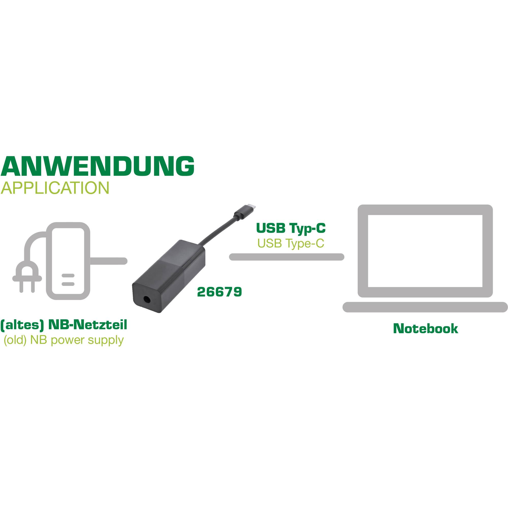 INLINE - Notebook Netzteil zu USB-C 7-in-1 Lade-Set