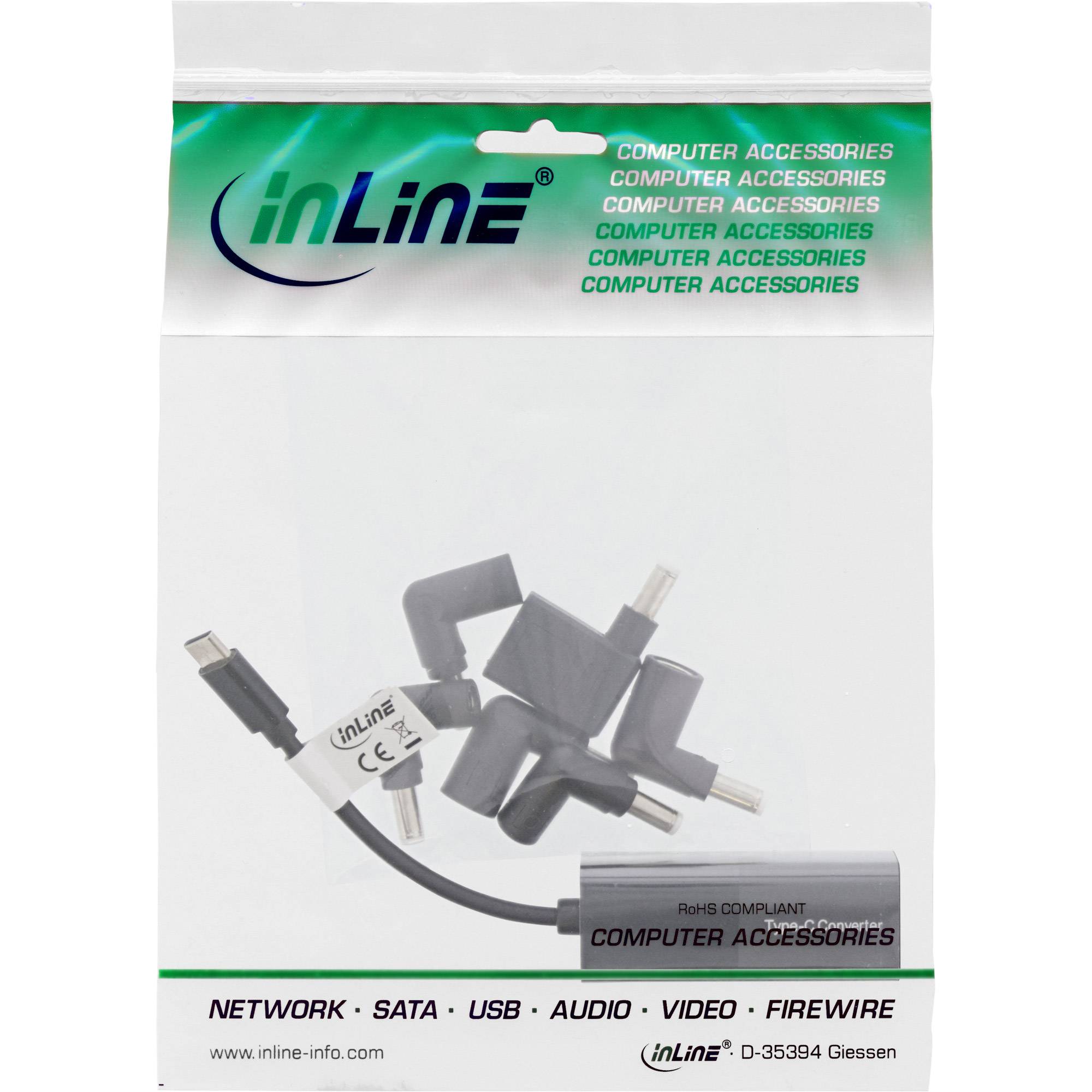 INLINE - Notebook Netzteil zu USB-C 7-in-1 Lade-Set