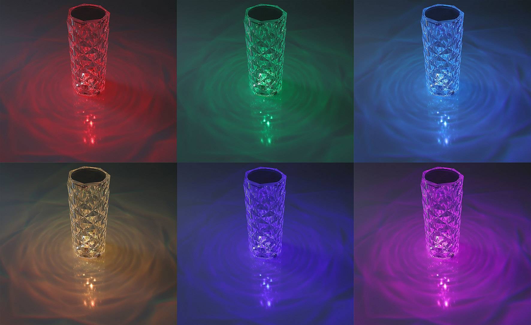 LED Akku-Tischleuchte "Foco Bonita" Li-Akku, RGB, ØxH 9x21cm