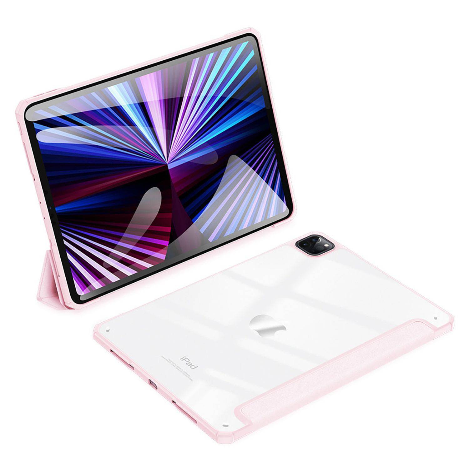 Dux Ducis Copa Hülle für iPad Pro 12.9 '' 2021/2020/2018 Tablet Hülle Schutz Cover Case Rose