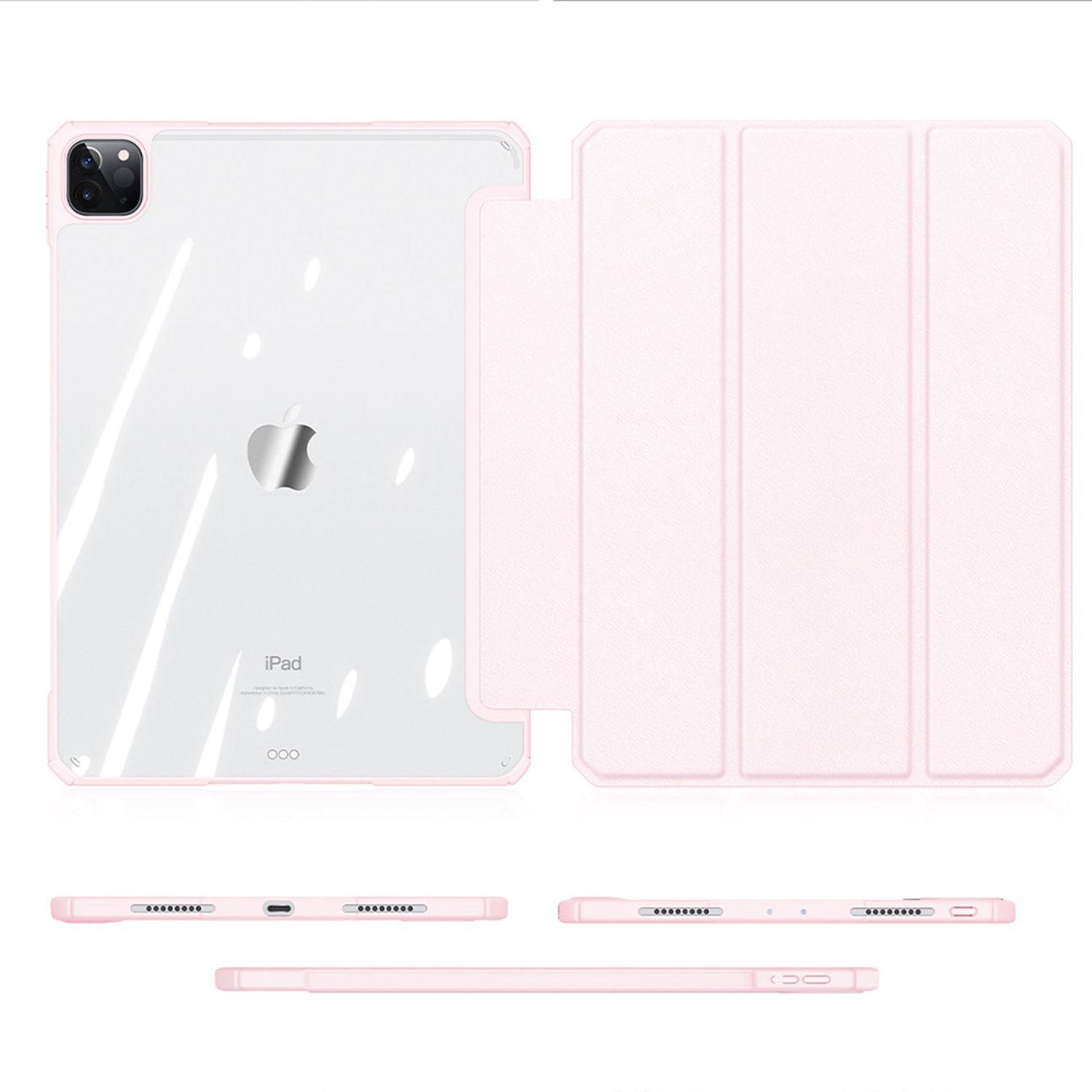 Dux Ducis Copa Hülle für iPad Pro 12.9 '' 2021/2020/2018 Tablet Hülle Schutz Cover Case Rose
