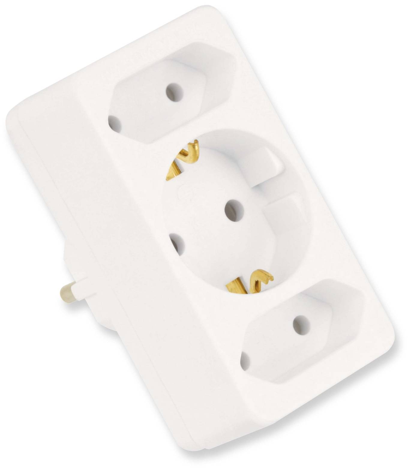AS SCHWABE Euro- und Schutzkontakt-Adapterstecker, weiß