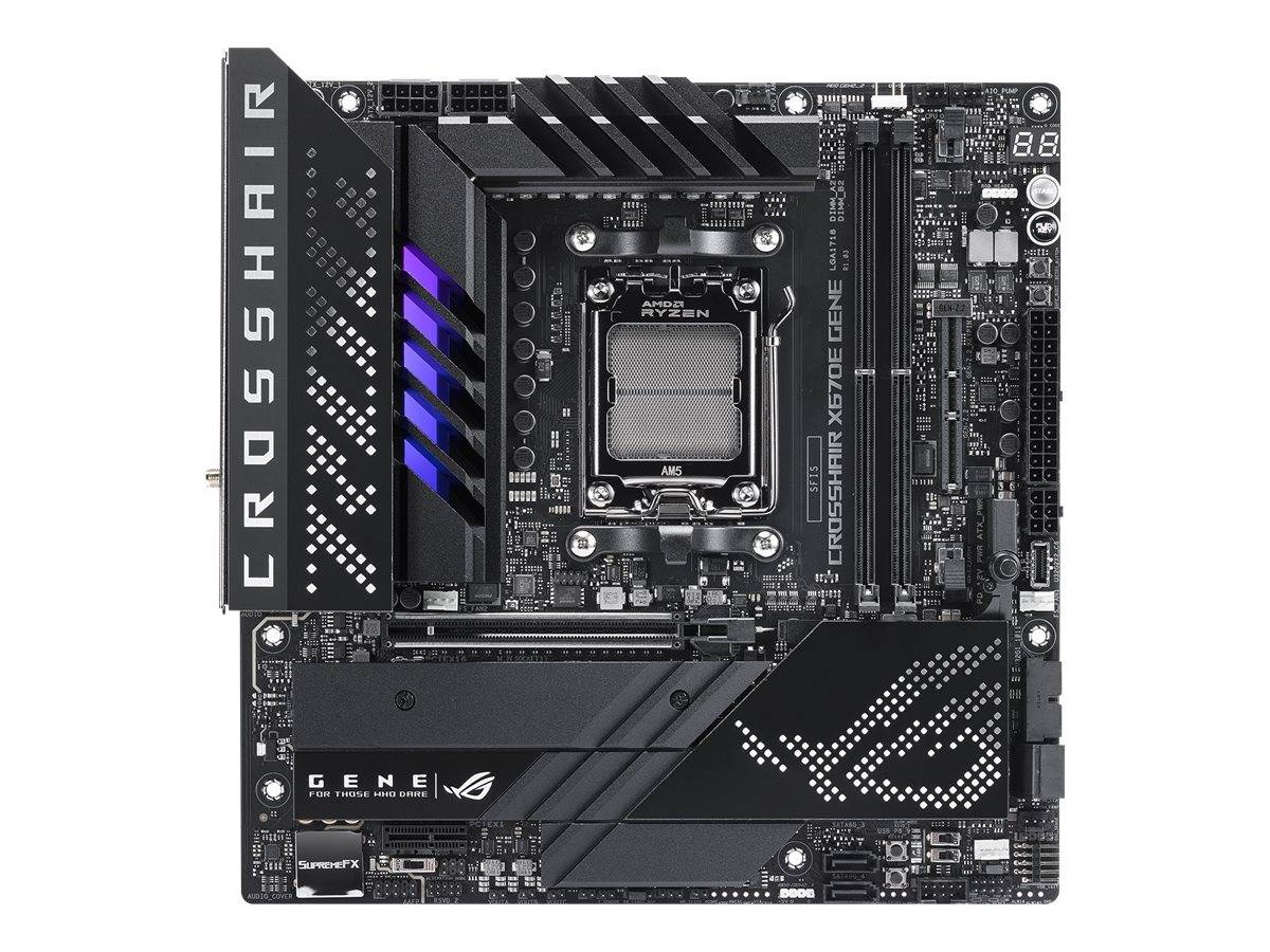 ASUS ROG Crosshair X670E Gene - Motherboard - micro ATX - Socket AM5 - AMD X670E Chipsatz - USB 3.2 Gen 2, USB4, USB-C 3