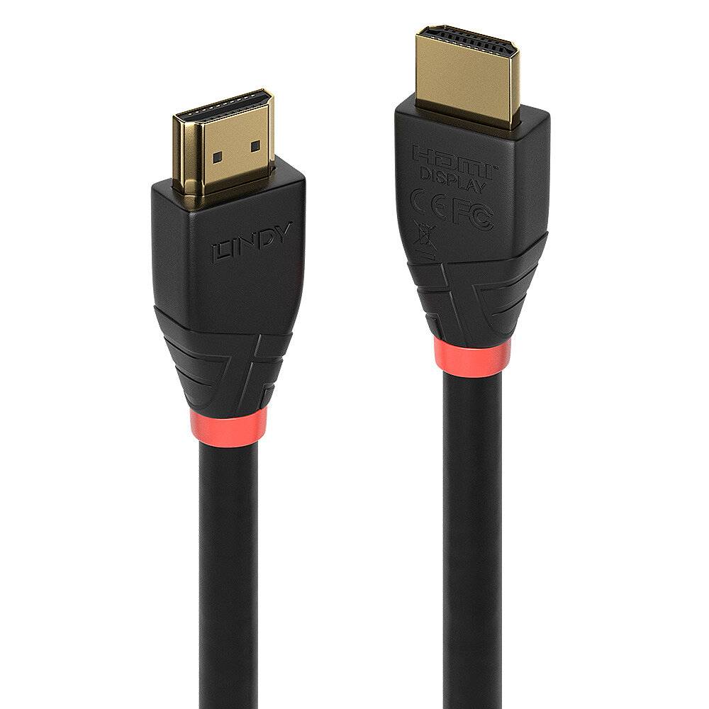 Lindy HDMI-Kabel - HDMI männlich zu HDMI männlich - 7.5 m - abgeschirmt - Schwarz - rund, aktiv, unterstützt 4K 60 Hz (4096 x 2160)