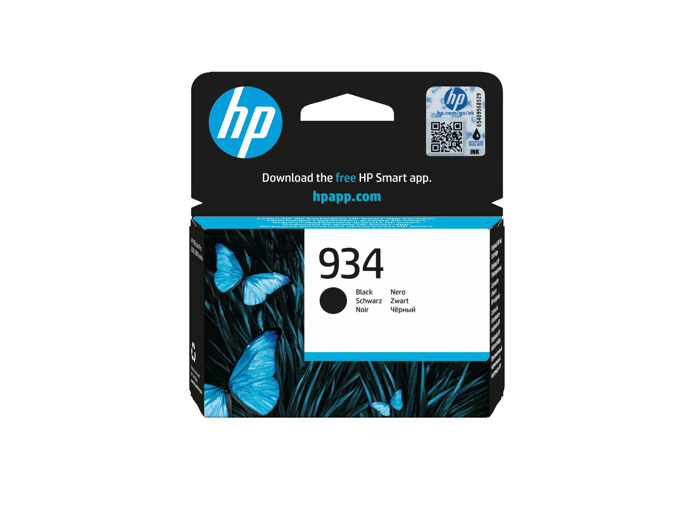 HP 934 - Schwarz - original - Tintenpatronefür Officejet 6812 - 6815 - 6820;