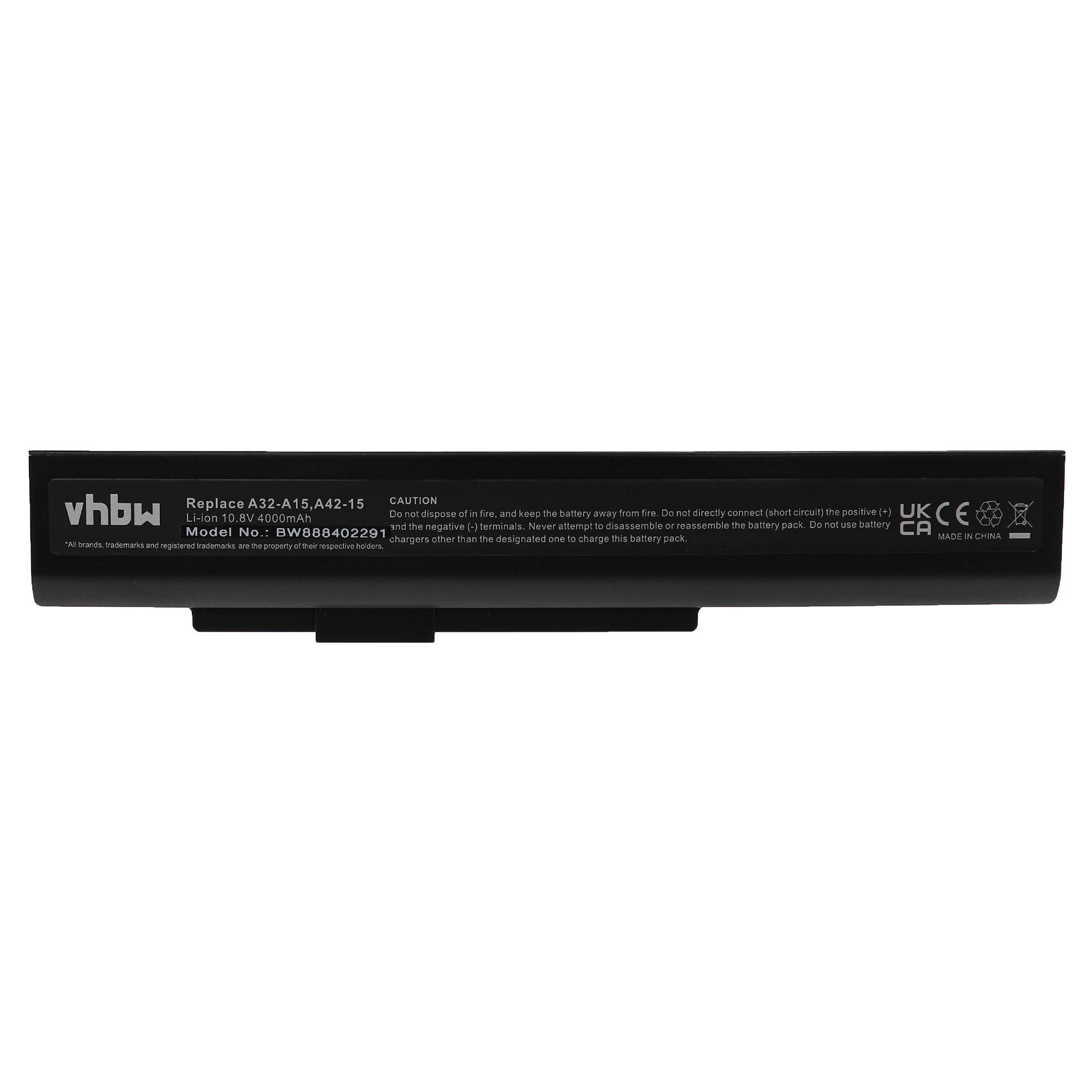 vhbw Akku kompatibel mit DNS Q2532N, 153734, 142750, 158636, 157908, 157296 Notebook (4400 mAh, 11,1 V, Li-Ion)