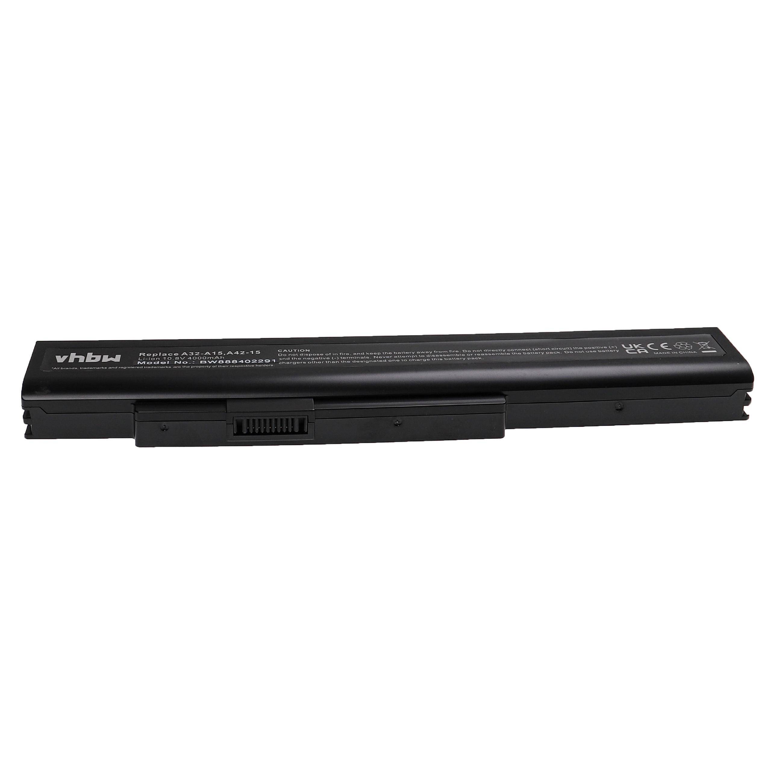 vhbw Akku kompatibel mit Medion Akoya MD98308, MD99075, MD99160, P7816, P7817, P7818, E6222, E6228 Notebook (4000mAh, 10,8V, Li-Ion)