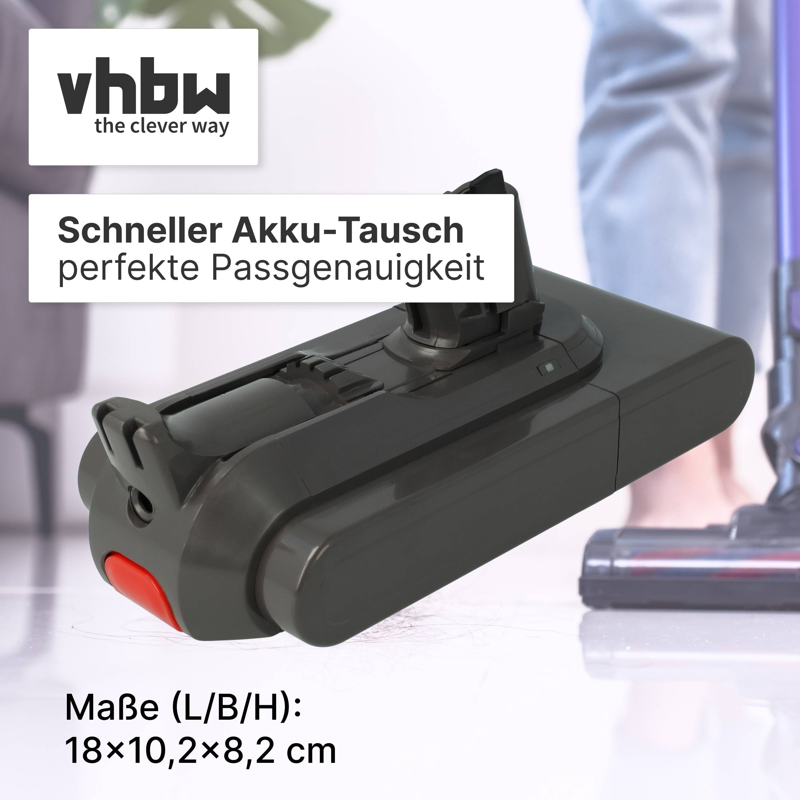 vhbw Akku kompatibel mit Dyson V11 Absolute Extra | Absolute+, 2020 Staubsauger (4200mAh, 25,2V, Li-Ion, dunkelgrau)