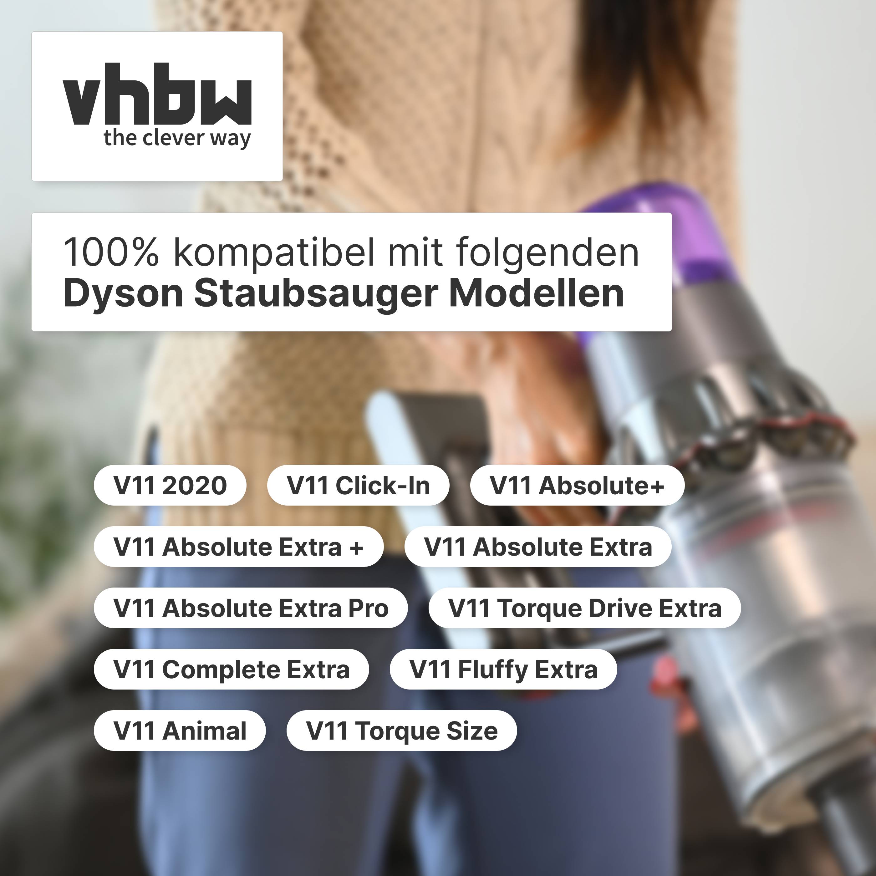vhbw Akku kompatibel mit Dyson Outsize Gen 2020, Absolute | Staubsauger Dunkelgrau (3600 mAh, 25,2 V, Li-Ion)