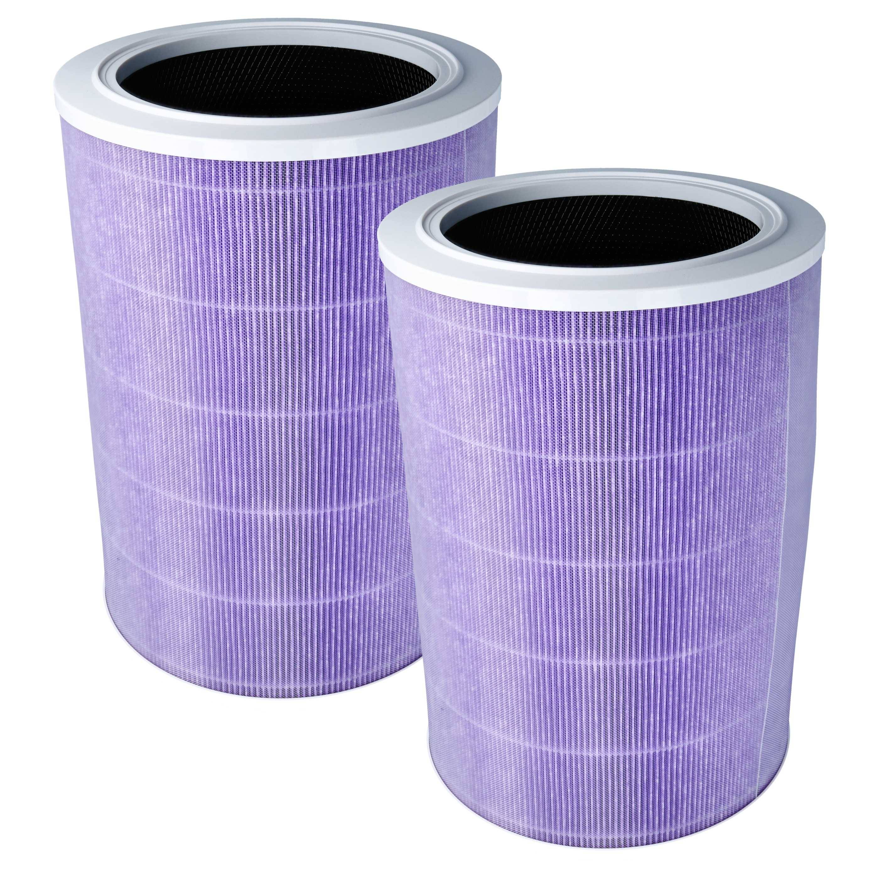 vhbw 2x HEPA Filter kompatibel mit Xiaomi Mi Air Purifier 1 Luftreiniger | Ersatz-Filter mit integriertem Aktivkohle-Filter, antibakteriell