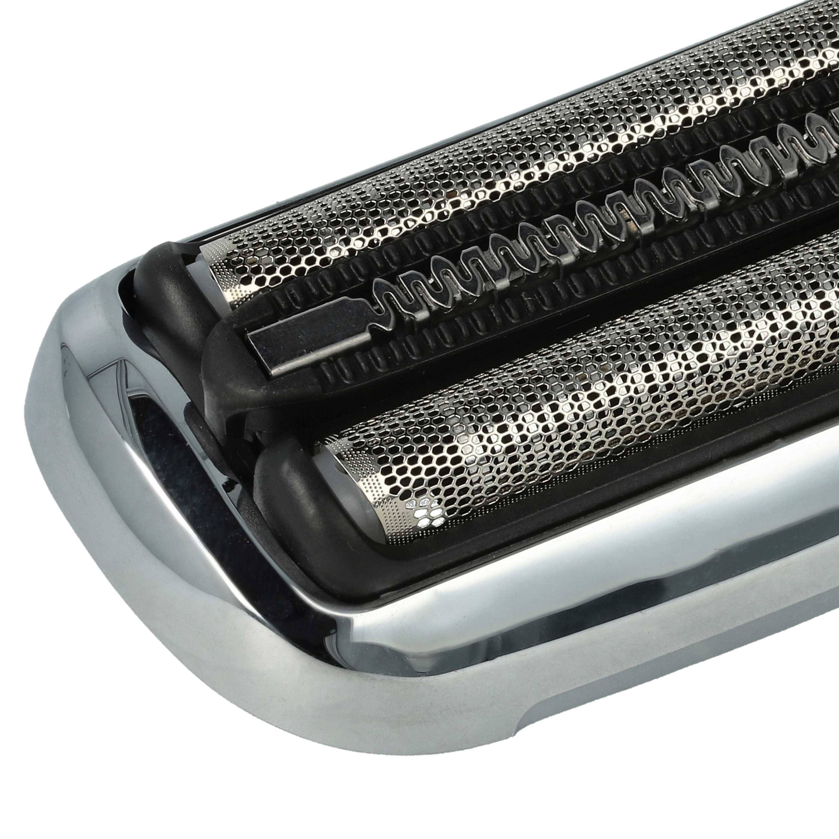 vhbw Scherkopf (1x Scherfolie, 1x Schermesser) kompatibel mit Braun 70-B1000s, 70-B1200s Rasierer - Kombipack, Schwarz, Silber, Weiß