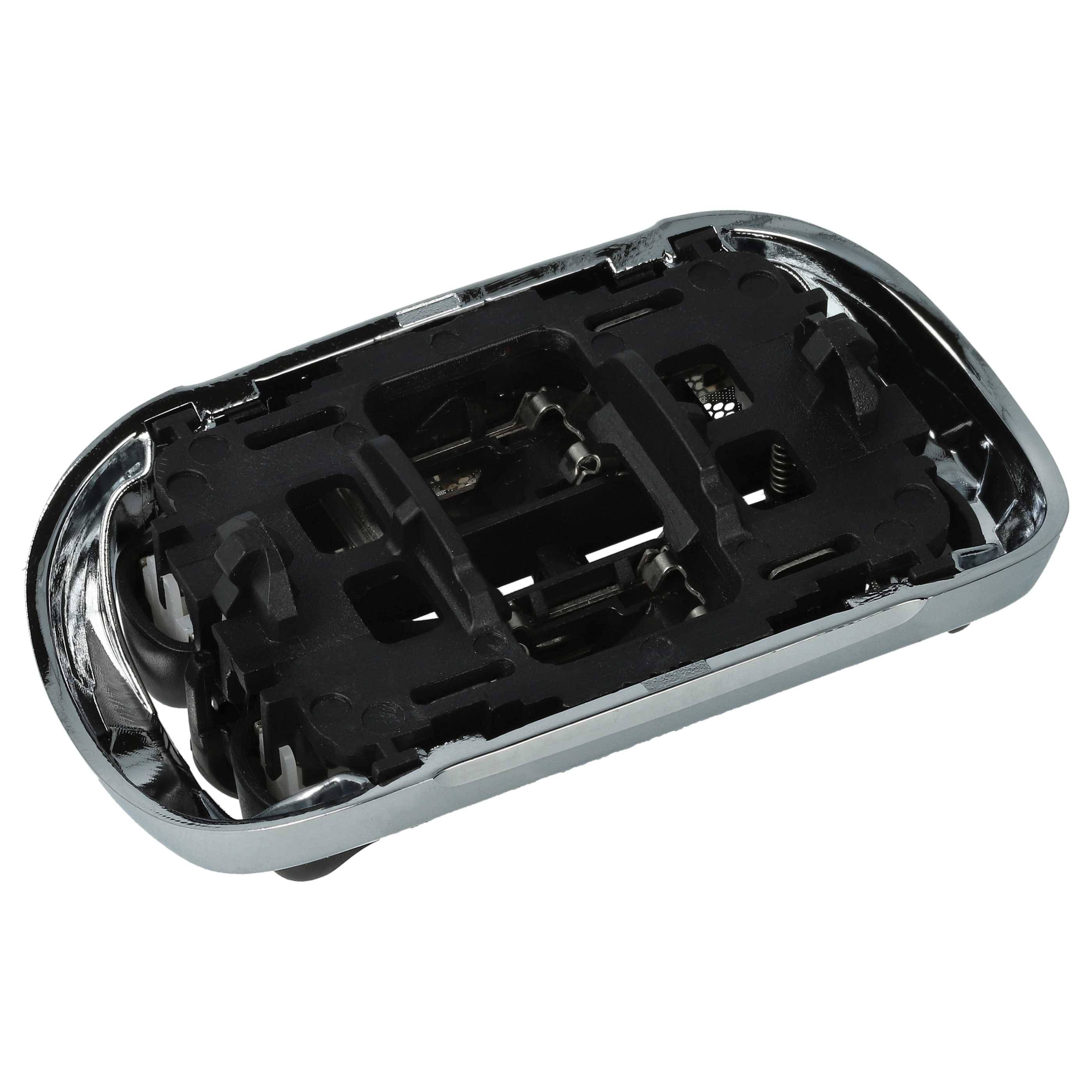 vhbw 2x Ersatz-Scherköpfe kompatibel mit Braun 71-S7320cc, 71-S7200cc, 71-S7530cc, 71-S7501cc Elektrorasierer, Schwarz Silber Weiß