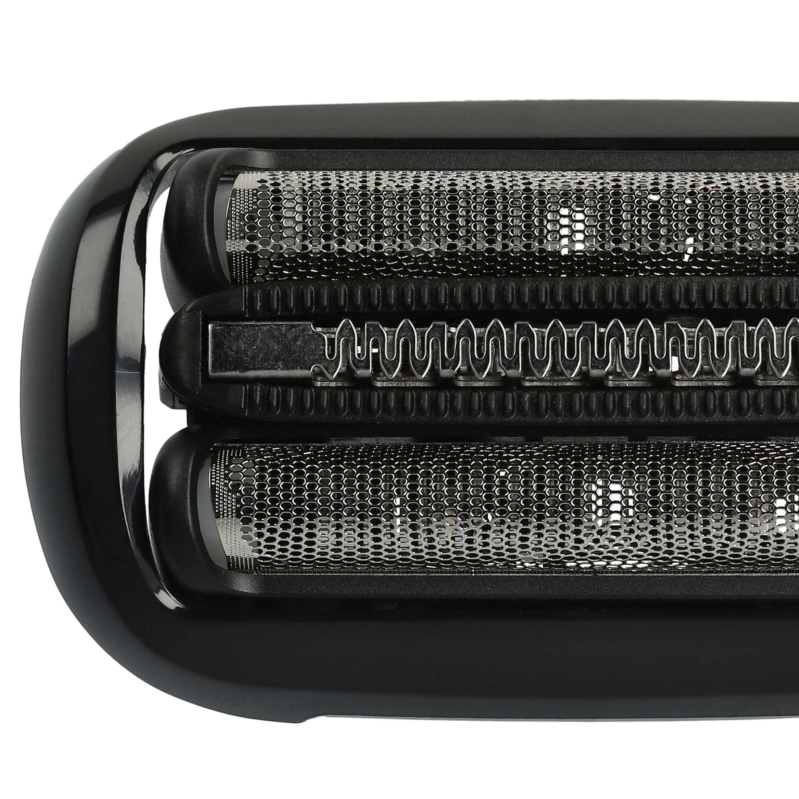 vhbw Ersatz-Scherkopf kompatibel mit Braun 50-W1200s, 50-R1200s, 50-R1000s, 50-W1000s, 50-R1300s Elektrorasierer, Schwarz Silber