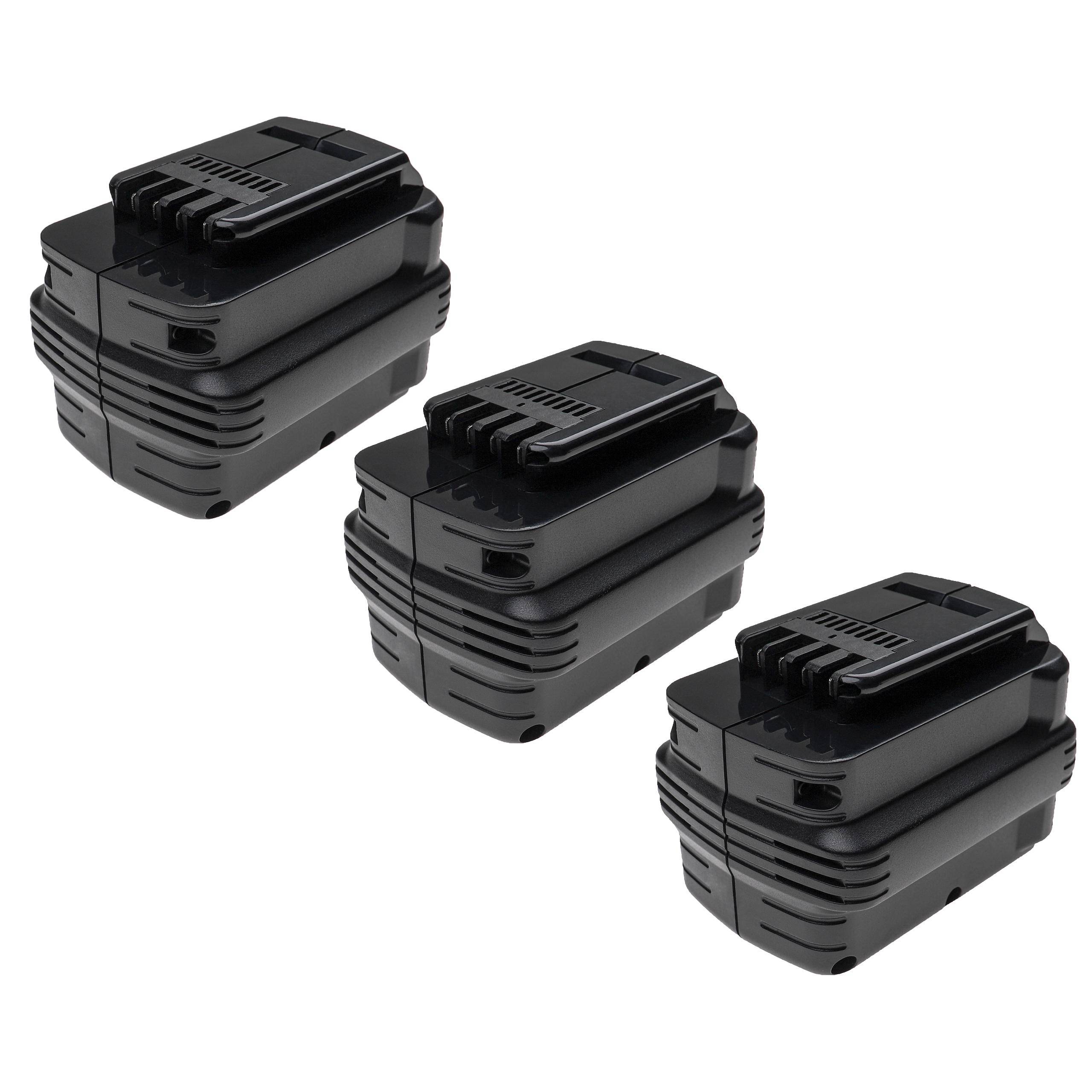 EXTENSILO 3x Akku kompatibel mit Dewalt DW004K, DW004K-2, DC224KB, DW004, DW005, DW004K2C, DW004K2H Werkzeug (3300 mAh, NiMH, 24 V)