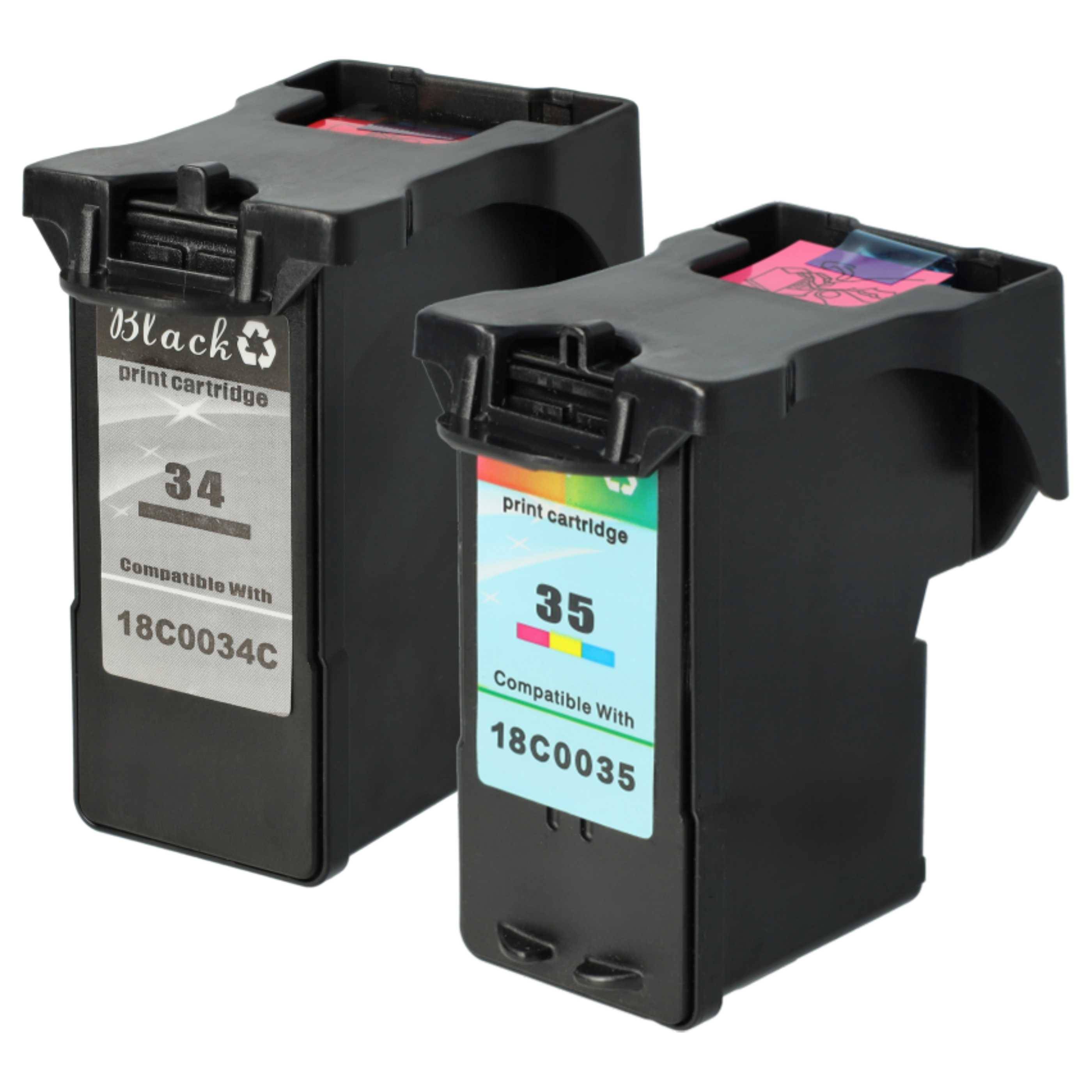 vhbw 2x Tintenpatronen kompatibel mit Lexmark Z818, Z1420, Z816, Z815, Z812, Z810, Z805, Z1430, Z845, Z1310, Z1320, Z1300 Drucker (Wiederaufgefüllt)