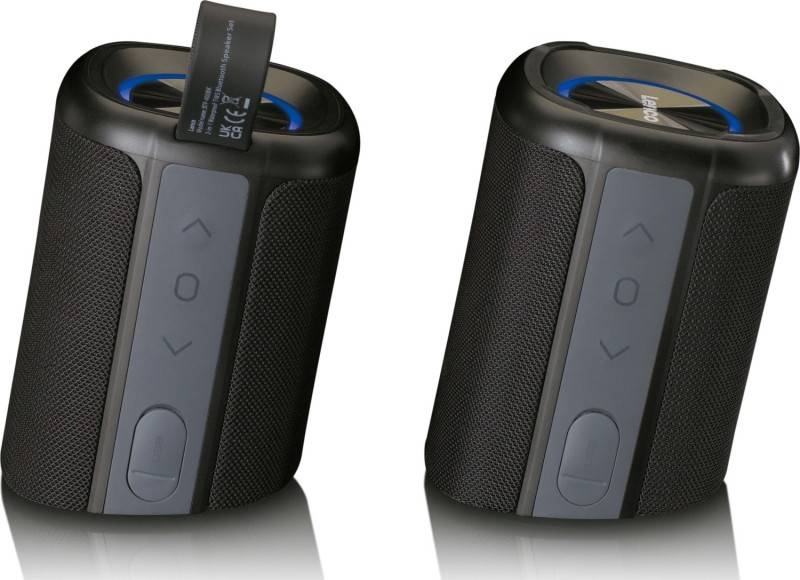 2 Stück LENCO Bluetooth-Lautsprecher-Set BTP-400BK