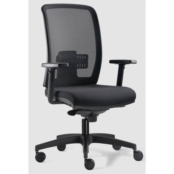 Bürodrehstuhl Cometa Netzlehne Kunststofffußkreuz RVD651/MR6651 schwarz