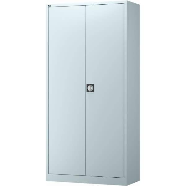 Flügeltürenschrank 1 Tür 4 Böden HxBxT 195x95x42cm lichtgrau