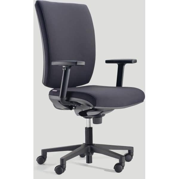 Bürodrehstuhl Five Polsterrücken Kunststofffußkreuz NE0018 schwarz