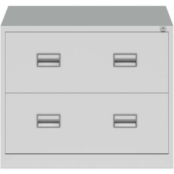 Hängeregistraturschrank Eco 2 Schübe HxBxT 698x842x620mm lichtgrau