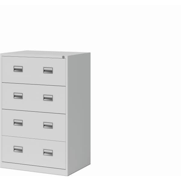 Hängeregistraturschrank Eco 4 Schübe HxBxT 1296x842x620mm lichtgrau