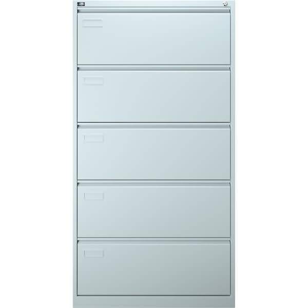 Hängeregistraturschrank Eco 5 Schübe HxbxT 1596x842x620mm lichtgrau