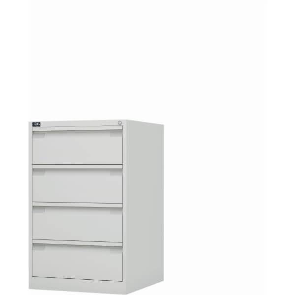 Bisley Karteischrank ECO, doppelbahnig, DIN A5, 4 Schubladen, Farbe reinweiß