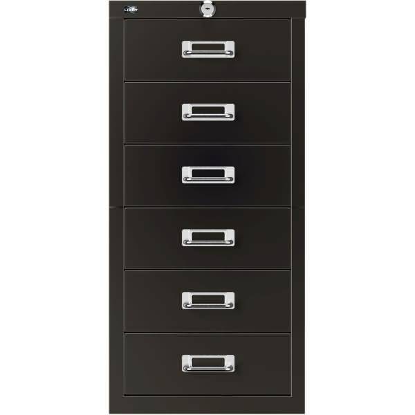 Schubladenschrank Eco, DIN A4, 6 Schubladen, Farbe schwarz