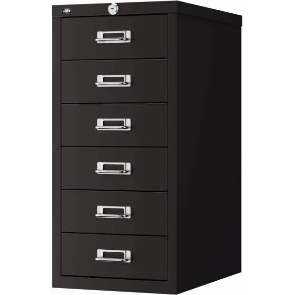 Schubladenschrank Eco, DIN A4, 6 Schubladen, Farbe schwarz