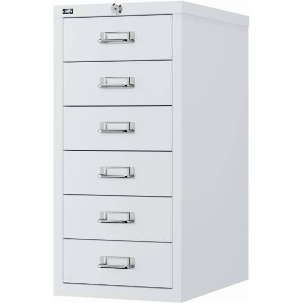 Schubladenschrank Eco, DIN A4, 6 Schubladen, Farbe verkehrsweiß