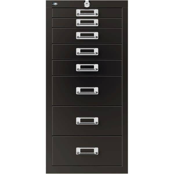 Schubladenschrank Eco, DIN A4, 8 Schubladen, Farbe schwarz