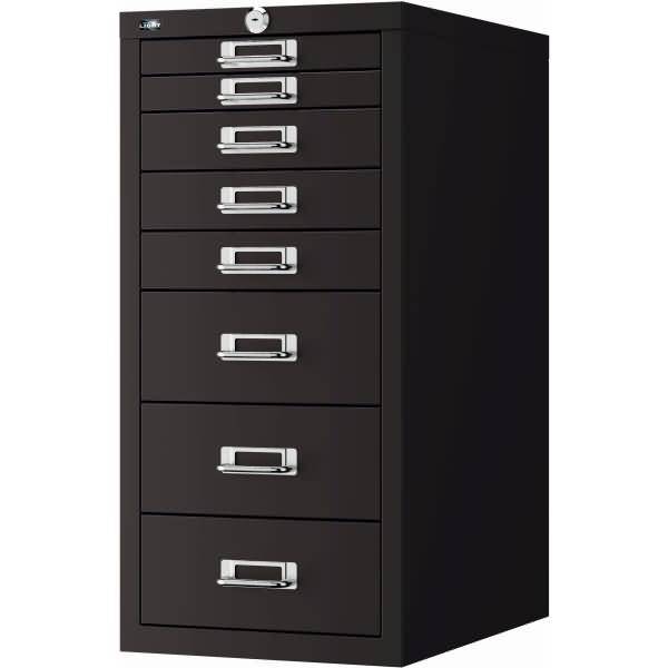 Schubladenschrank Eco, DIN A4, 8 Schubladen, Farbe schwarz