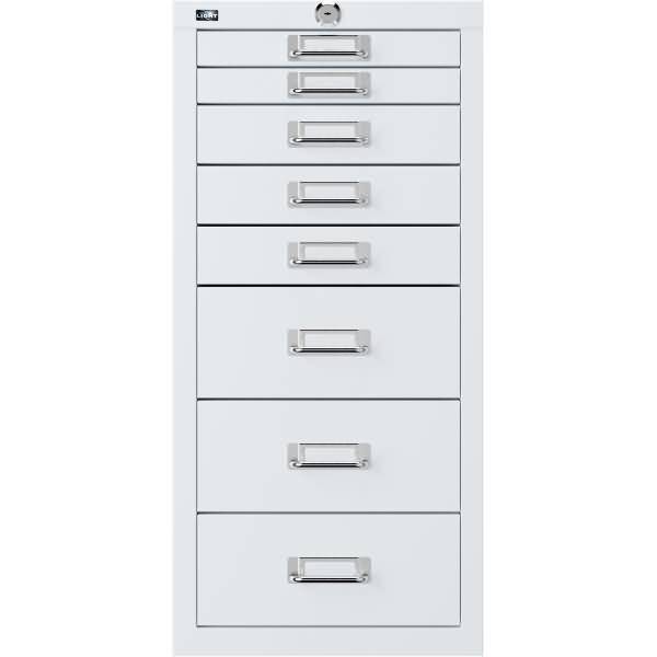 Schubladenschrank Eco, DIN A4, 8 Schubladen, Farbe verkehrsweiß
