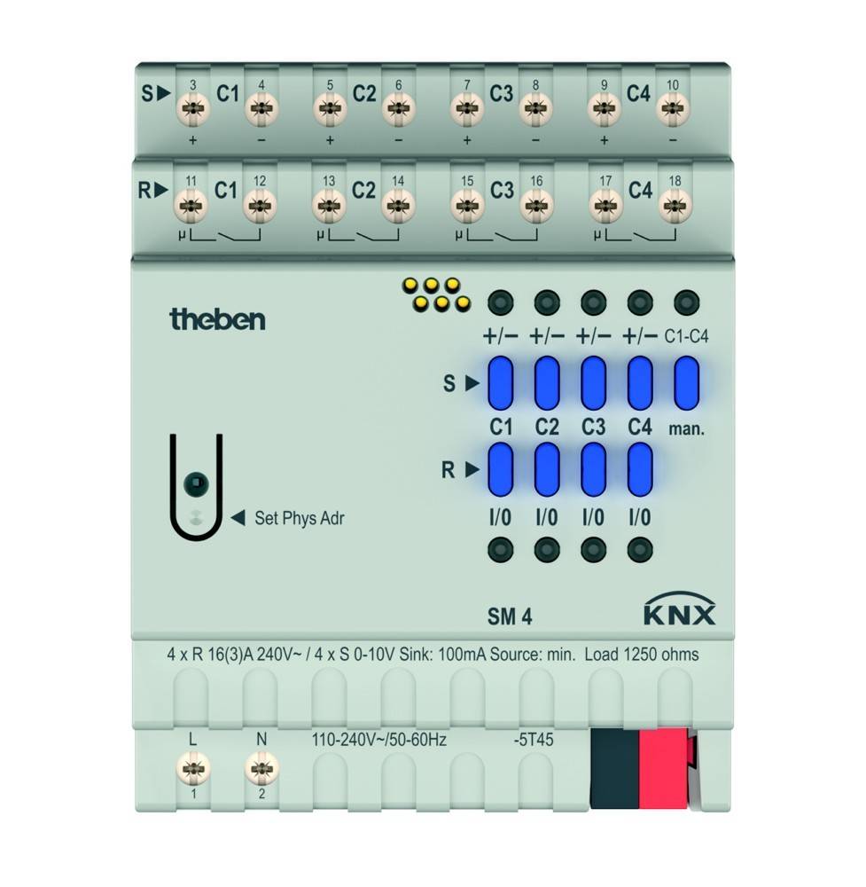 Theben Schalt-/Dimmaktor SM 4 KNX