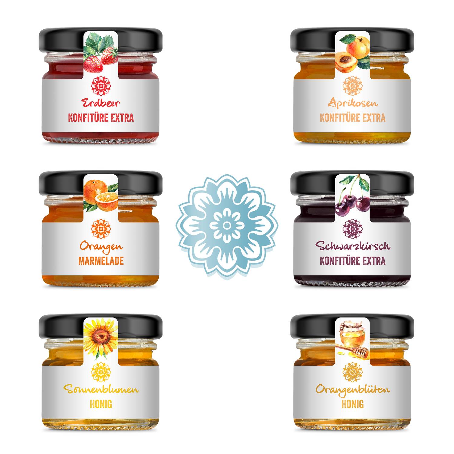 Corasol Premium Frühstücks-Mix Adventskalender 24 kulinarische Highlights von süß bis herzhaft (518 g)