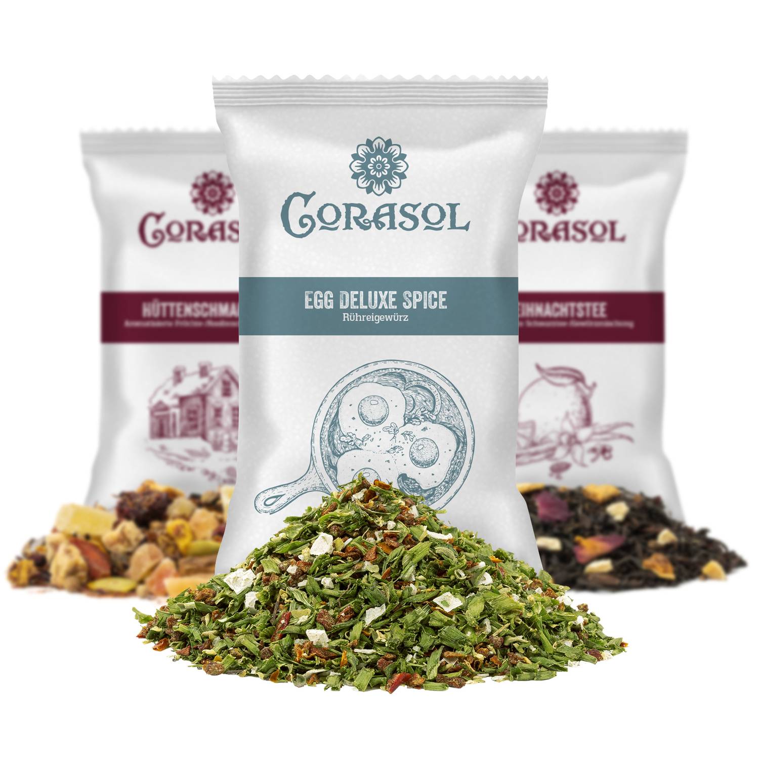 Corasol Premium Frühstücks-Mix Adventskalender 24 kulinarische Highlights von süß bis herzhaft (518 g)