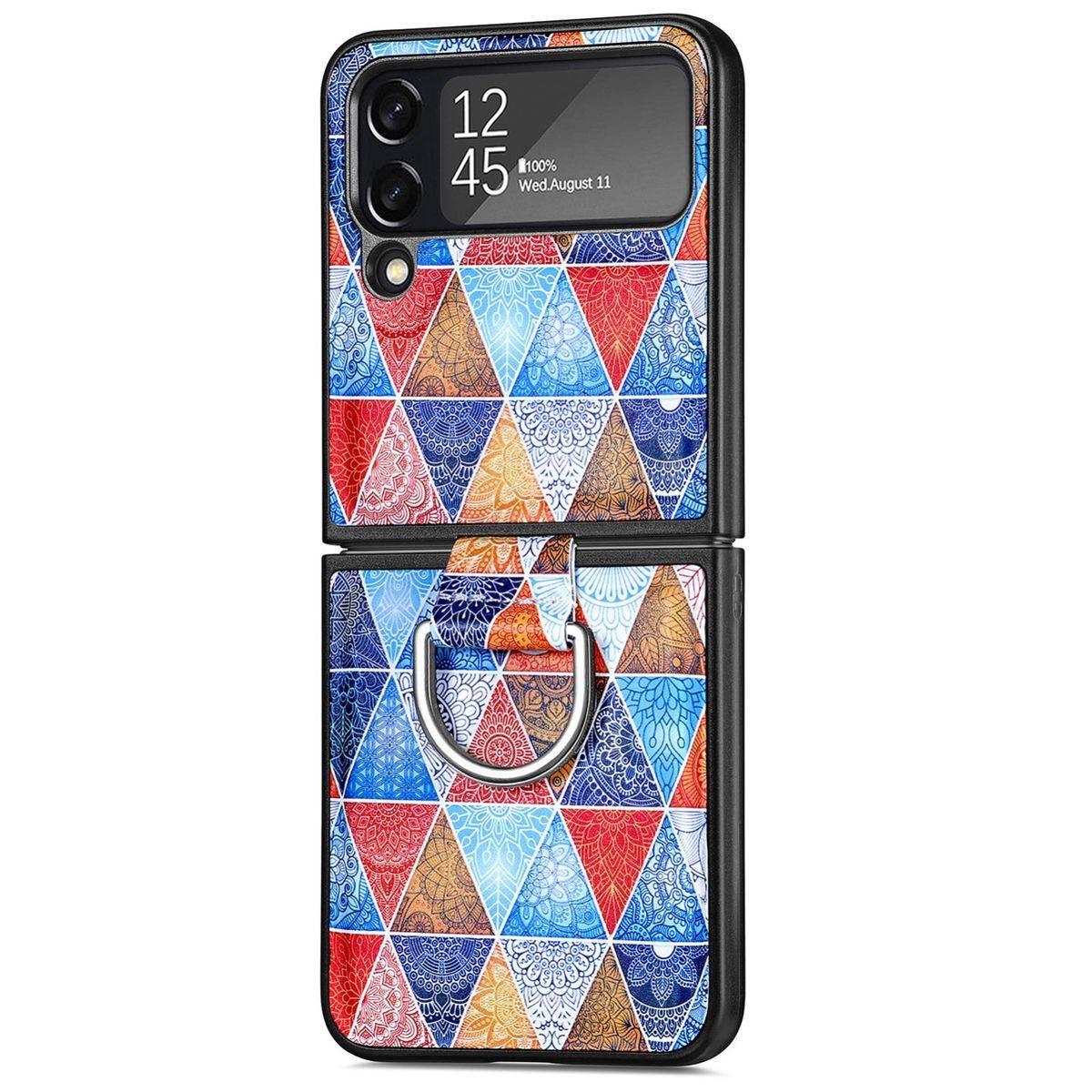 Für Samsung Galaxy Z Flip4 5G Design Kunststoff Handy Tasche Hülle Etuis Muster