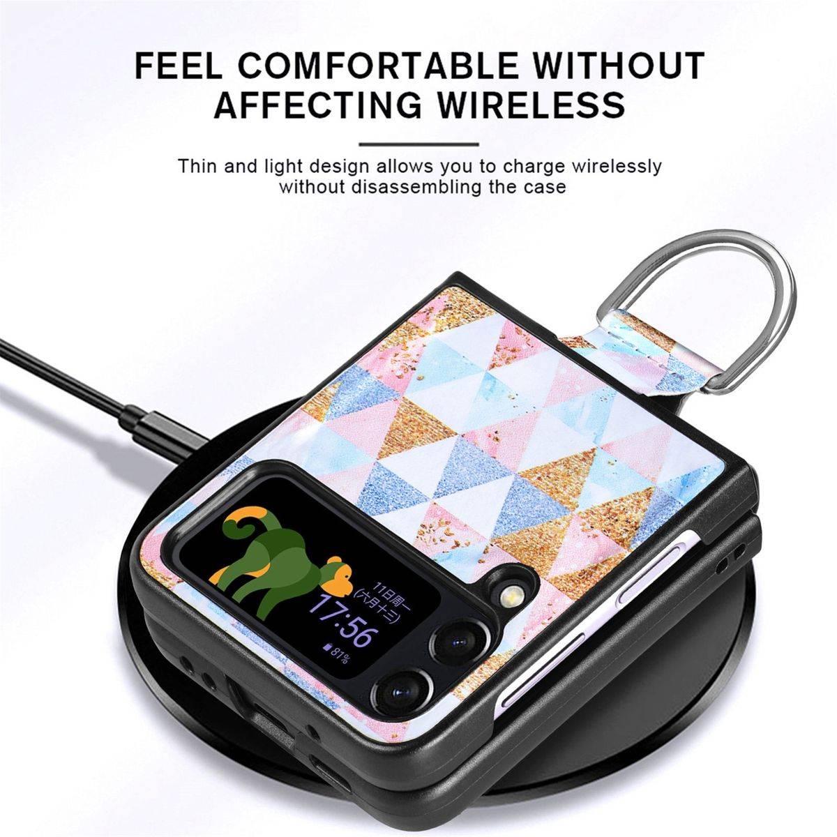 Für Samsung Galaxy Z Flip4 5G Design Kunststoff Handy Tasche Hülle Etuis Muster
