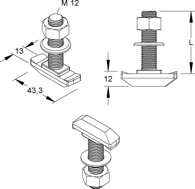 Niedax Hakenkopfschraube HK 612/40 F
